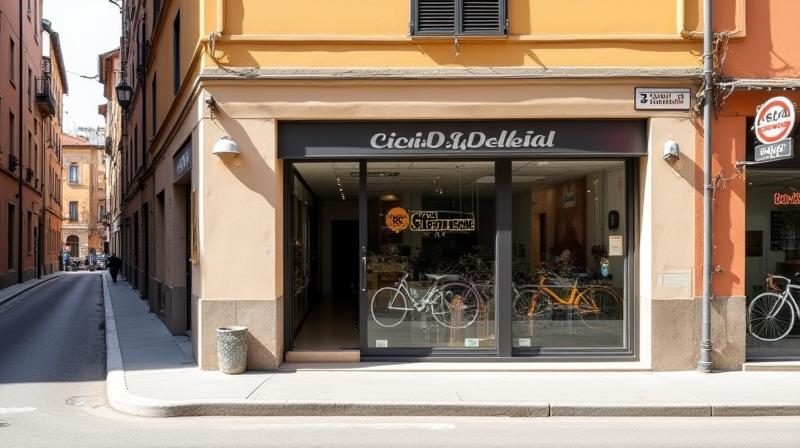 Esterno del negozio Cicli Bologna in Via dei Mille, Bologna